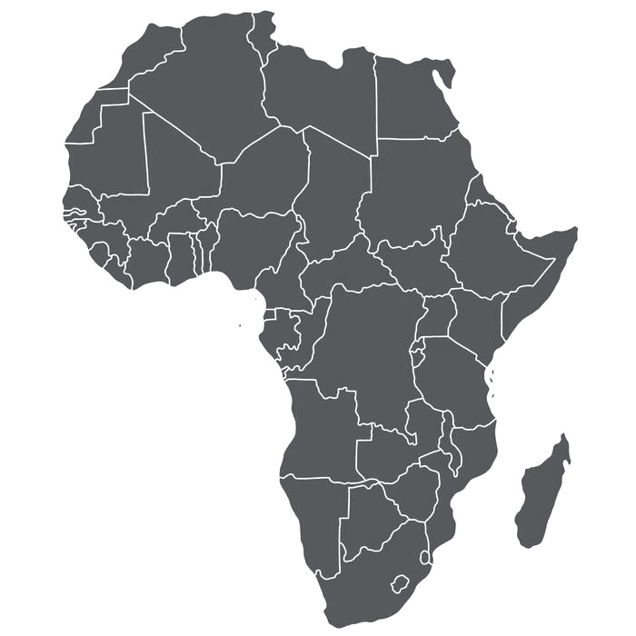 Map of Africa highlighting our research coverage